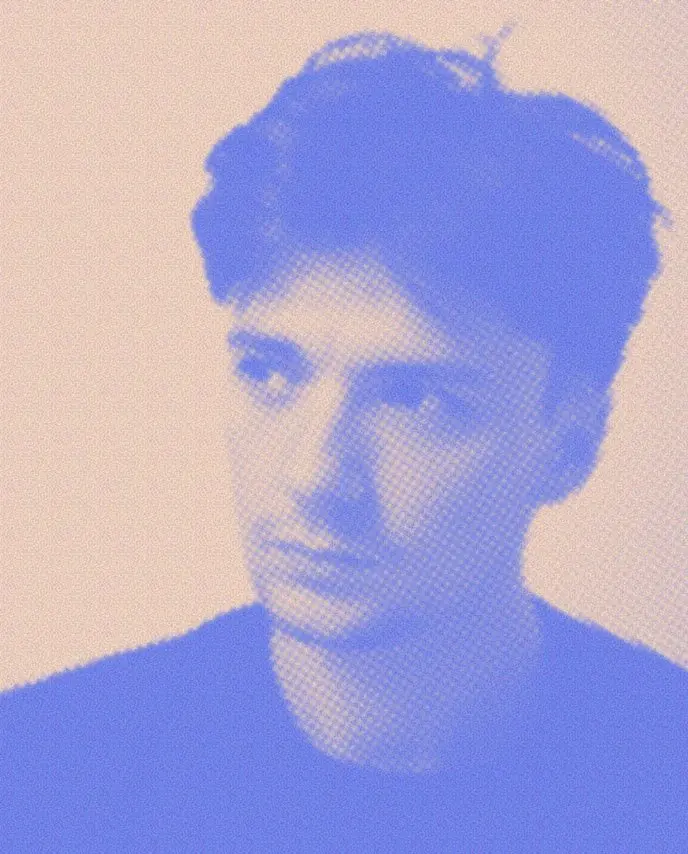 Portrait tramé d'Antoine Vayssiere.